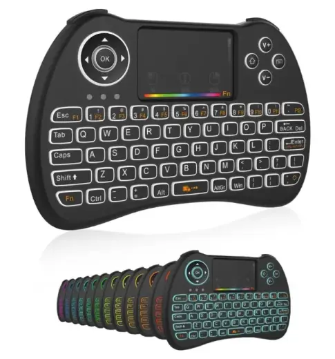 Fusion kompakta bezvadu tastatūra ar skārienpaliktni un krāsainu apgaismojumu Android | iOS | TV | PC