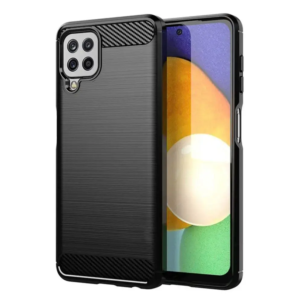 Carbon phone case for Samsung Galaxy A22 4G black