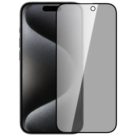 Nillkin aizsargstikls telefonam iPhone 15 Pro melns 2.5D 0.33mm Guardian
