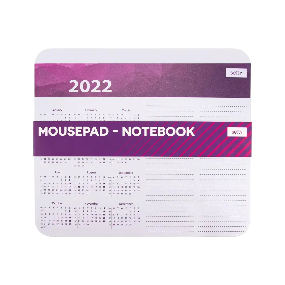 Setty mousepad with organiser - 12 pages