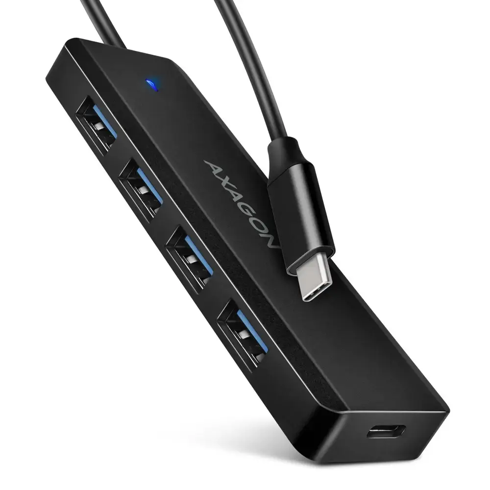 HUE-C1C  HUB 4-port USB 5Gbps 19cm USB-C cable