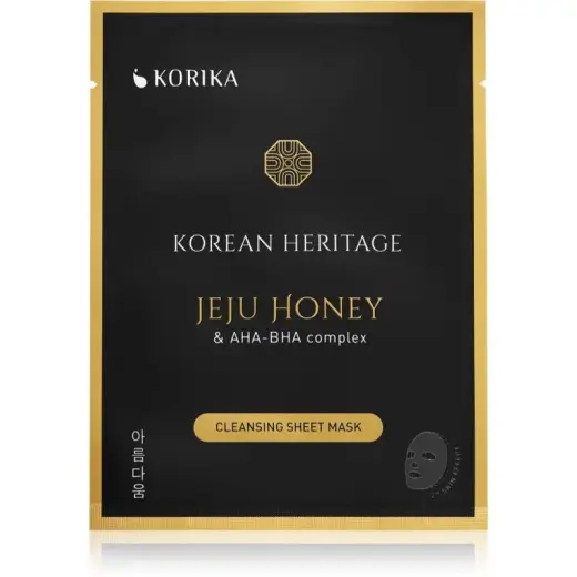 KORIKA Korean Heritage Cleansing Effect Sheet Mask Jeju Honey & AHA - BHA Complex 25g