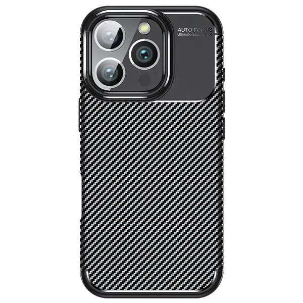 Beline Carbon Armor maciņš telefonam iPhone 16 Pro Max melns