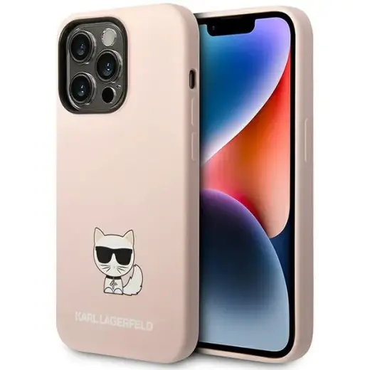 Karl Lagerfeld KLHCP14LSLCTPI iPhone 14 Pro 6,1" hardcase jasnoróżowy|light pink Silicone Choupette Body