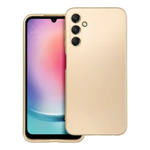 Metallic phone case for Samsung Galaxy A25 gold