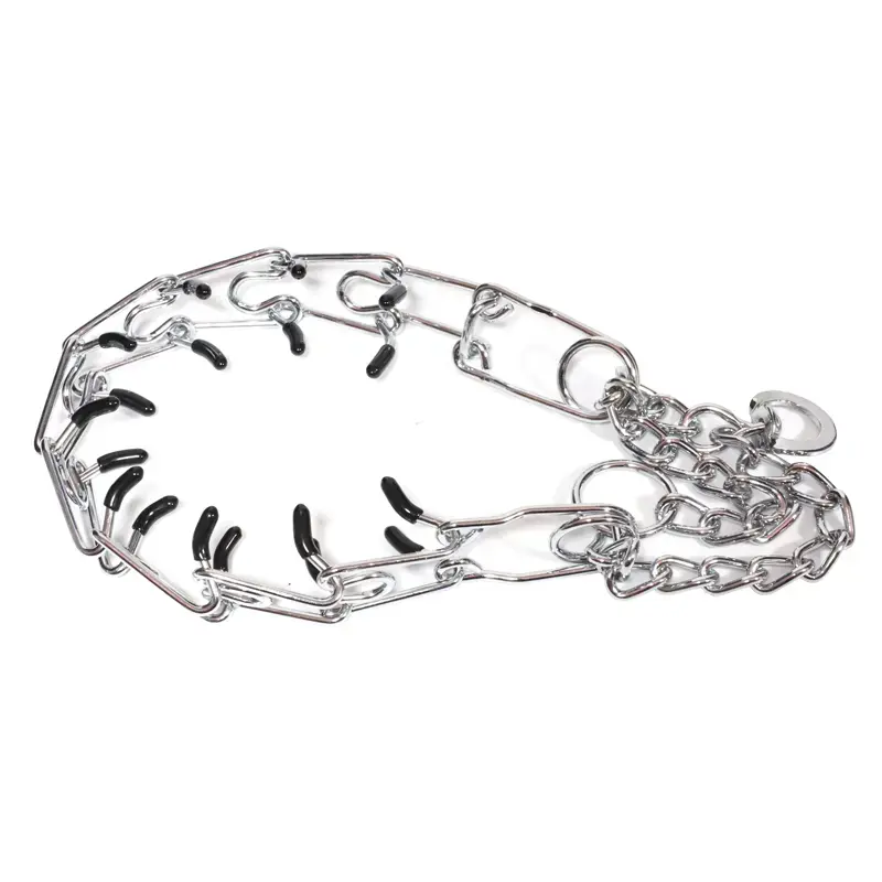 Metal collar with stimulating rubber tips, 3.0x50cm