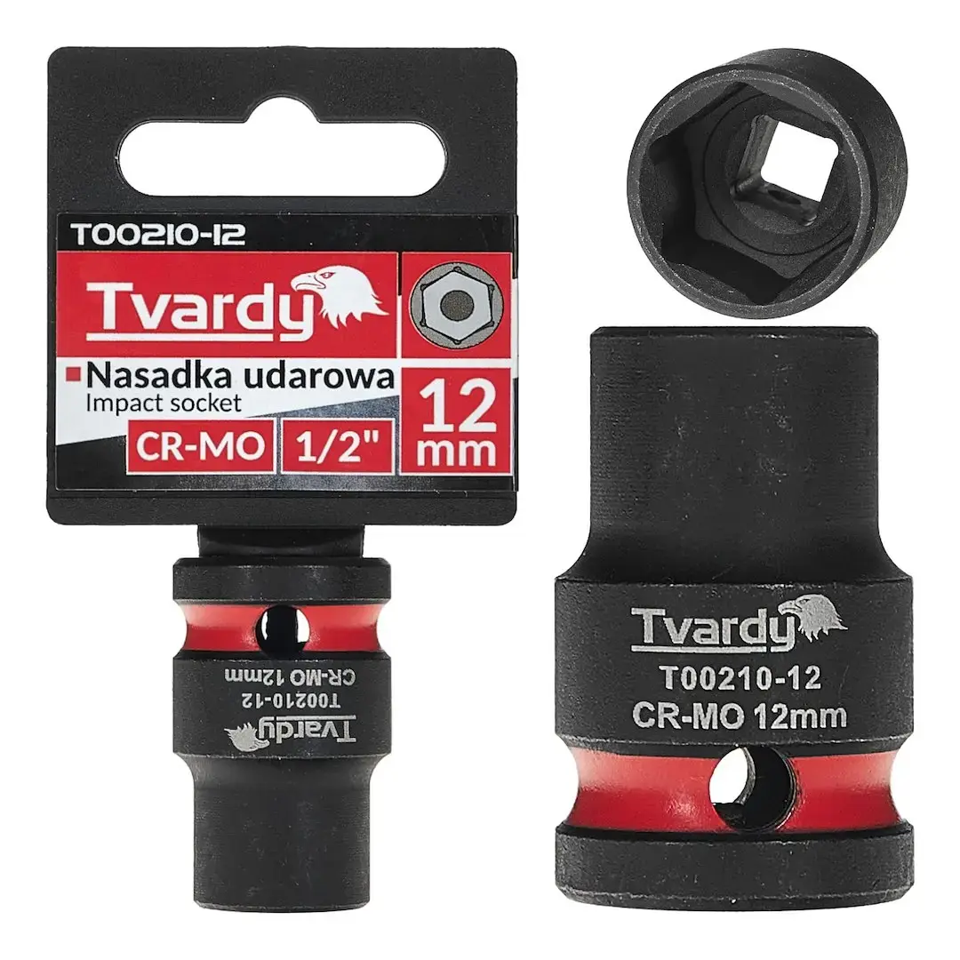 Impact socket 1/2" 6PT 12mm CR-MO