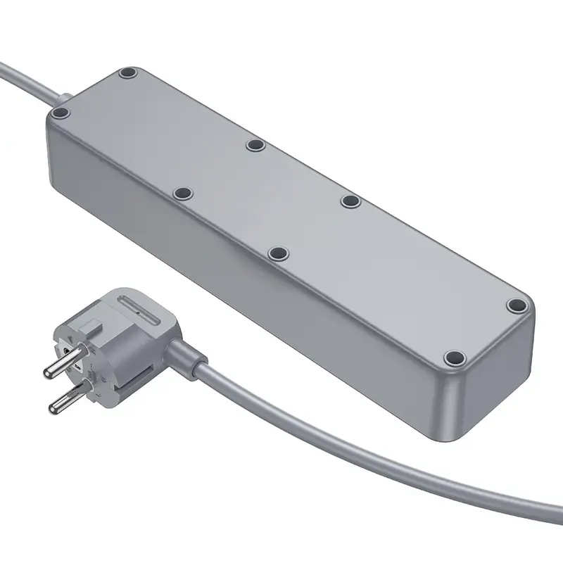 Borofone Power strip BAC9 - 3 outlets 240V + 3xUSB + Type C - PD 20W 2 metres black
