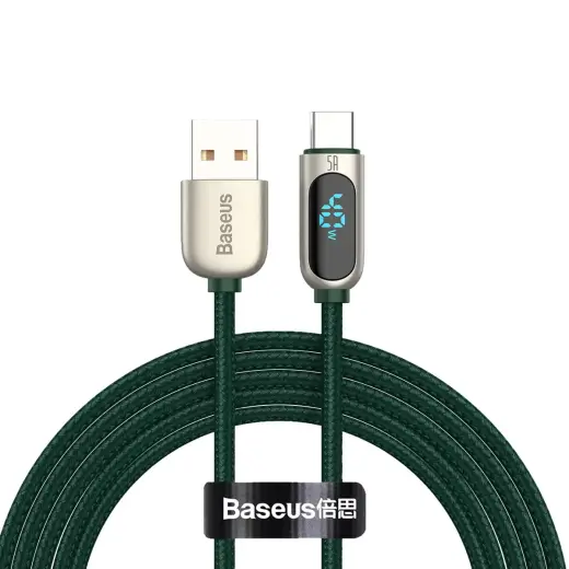Baseus cable Display USB - USB-C 2,0 m 5A green