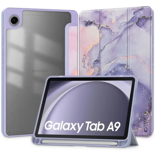 Tech-Protect SC Pen Hybrid case for Samsung Galaxy Tab A9 8.7" X110 | X115 - purple marble