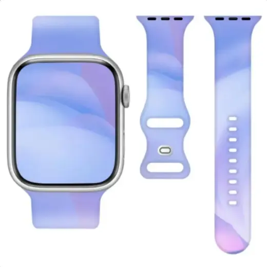 SILICONE STRAP SMARTWATCH 20MM BLUE