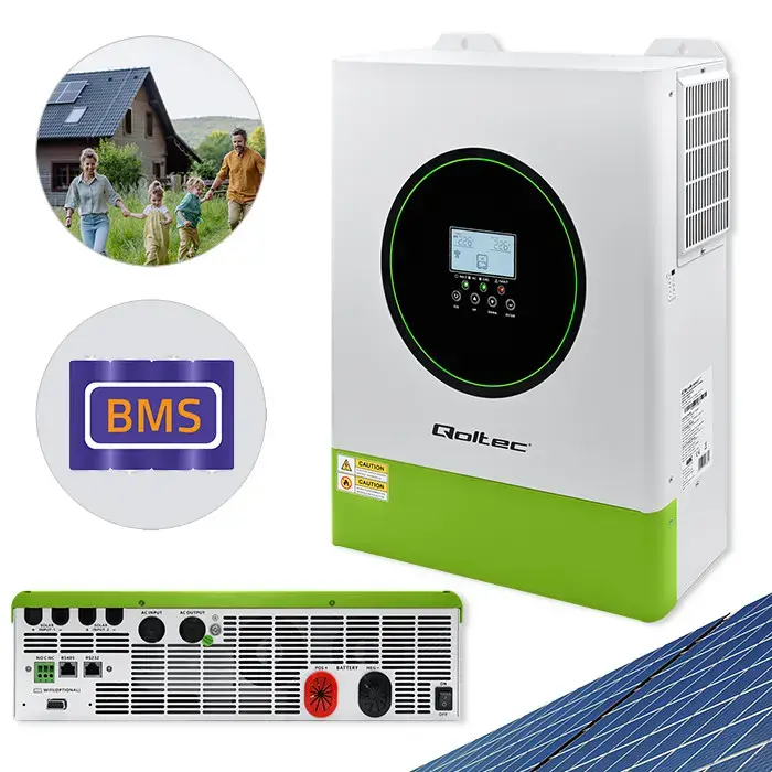 Qoltec Hybrid Solar Inverter Off-Grid 11000W | 160A | 48V| MPPT | BMS | AGM GEL LiFePO4 | Sinus | Wi-Fi option | Power factor 1.0