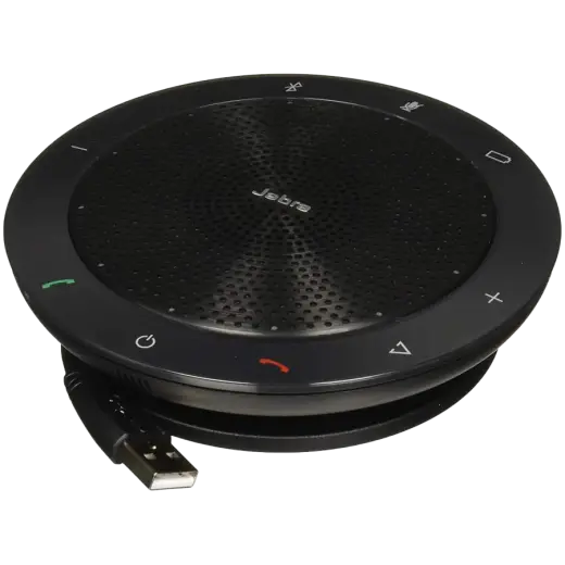 JABRA SPEAK 510 + MS Speakerphone for UC & BT plus Bundle LINK 370, USB Conference solution, 360-degree-microphone, Plug&Play, mute and volume button, Wideband, Bluetooth, Microsoft optimized. Version B: incl. Smart Button activated via JABRA Direct