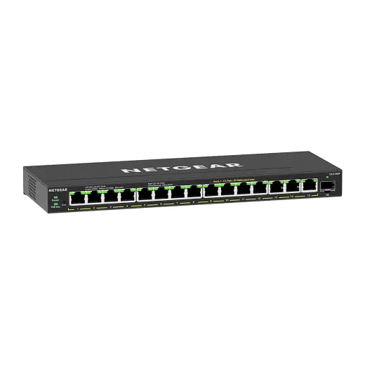 NETGEAR GS316EP Managed Gigabit Ethernet (10/100/1000) Power over Ethernet (PoE) Black