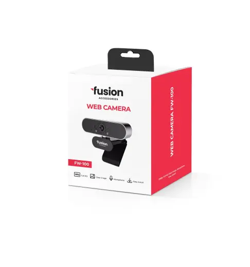Fusion FW-100 WEB kamera USB 2.0 | 1080p | HD mikrofons| melna