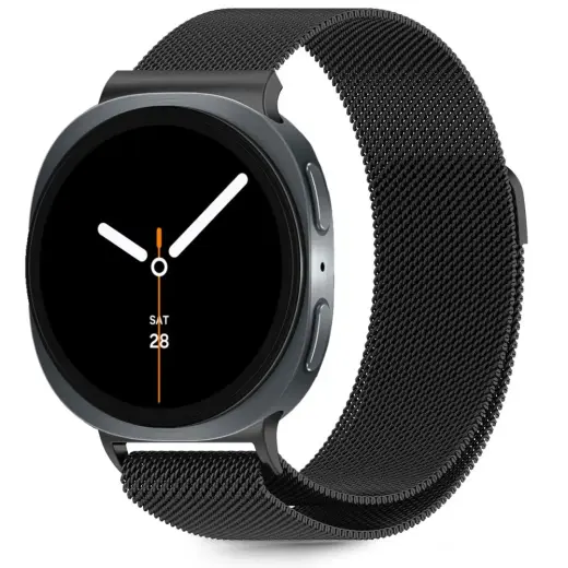Tech-Protect Milaneseband išmaniojo laikrodžio dirželis Samsung Galaxy Watch 8/Classic (40/44/46 mm) | nerūdijantis plienas | juodas