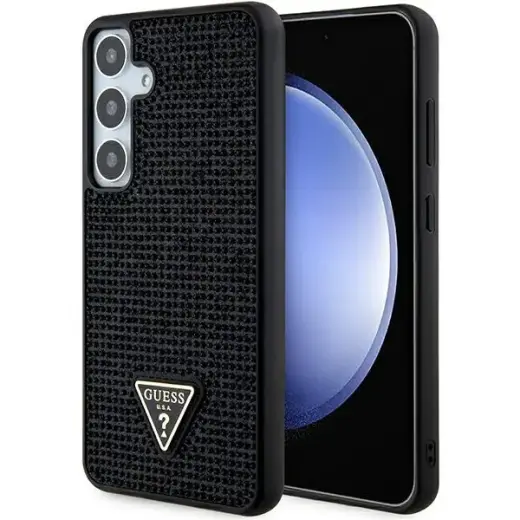 Guess case for Samsung Galaxy S24 Plus GUHCS24MHDGPPK black HC RHINESTONE TRIANGLE