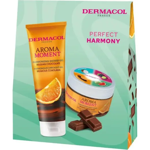 Dermacol, Set Regalo Bellezza, Aroma Moment Geschenkset Mit Belgischer Schokolade (Set per La Cura Del Corpo)