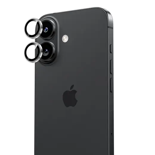 Benks Tempered glass Glass Warrior Metal Lens Protector on camera for Iphone 17 (lens 2 pieces) black