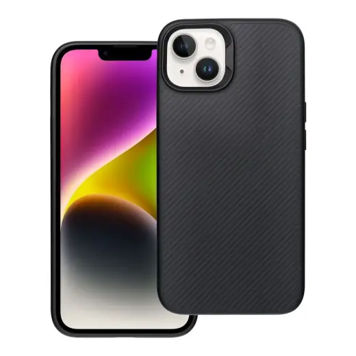 Carbon Elite Mag telefono dėklas su MagSafe palaikymu iPhone 14 juodas