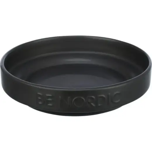 Bļoda dzīvniekiem, keramika - Trixie BE NORDIC bowl, flat, ceramic/rubber ring, 0.3 l/ø 16 cm