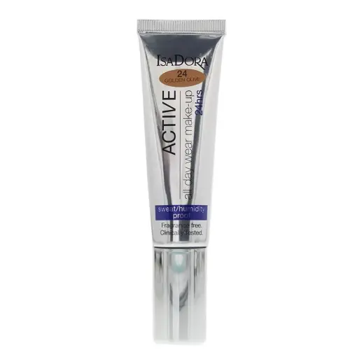 IsaDora, 24 Hrs Active, Natural, Liquid Foundation, 24, Golden Olive, 35 ml