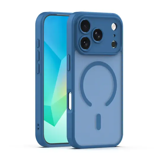 Mag Matt phone case with MagSafe support for iPhone 17 Pro Max blue