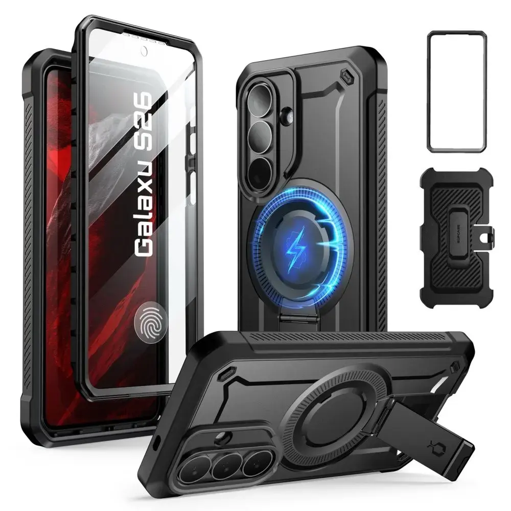 SUPCASE Unicorn Beetle Pro Mag maciņš ar MagSafe atbalstu telefonam Samsung Galaxy S26 (S942) melns