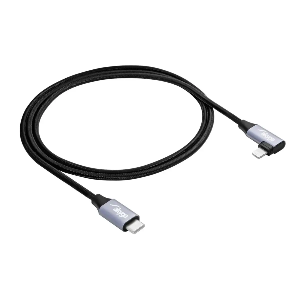 Cable USB Akyga AK-USB-56 USB type C (m) | Lightning (m) Angle ver. 2.0 30W 1m