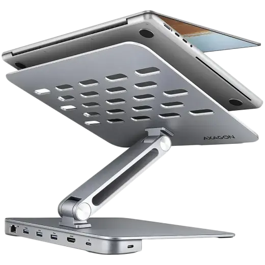 Axagon HMC-STND USB-jaotur | USB-C kuni 3x USB 3.0, HDMI, RJ45, USB-C | 100W
