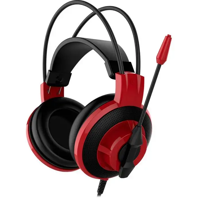 Wire headphones Jack 3,5 mm gaming MSI DS501 red