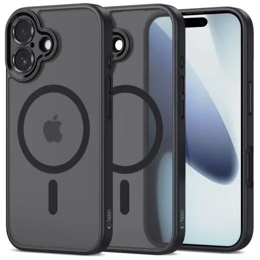 TECH-PROTECT MAGCAM чехол с поддержкой MagSafe для телефона Apple iPhone 17 матовый черный