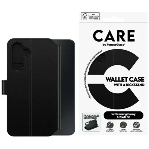 CARE by PanzerGlass Wallet M. raamatutüüpi telefoni ümbris alusega Samsung Galaxy M17 5G (M176) | A17 4G (A175) | A17 4G (A175) 5G (A176) must