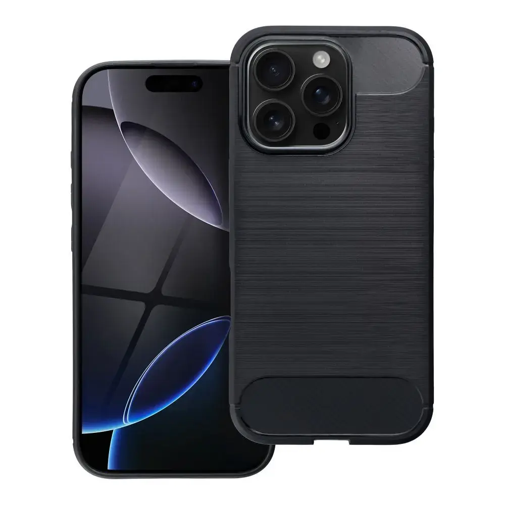 Carbon maciņš telefonam iPhone 16 Pro melns
