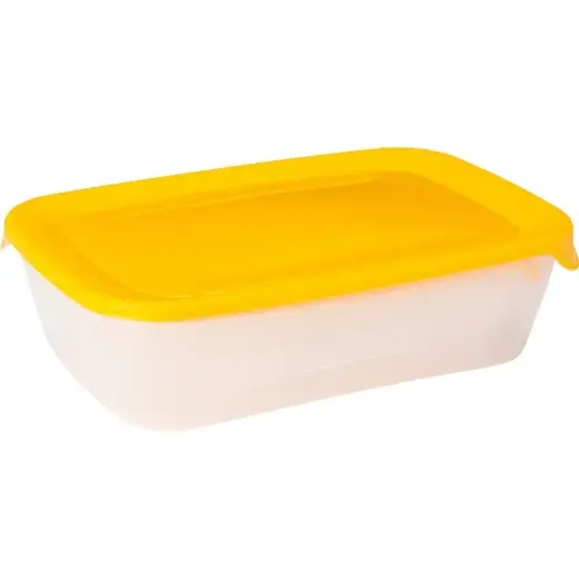 Set of 3 food containers rectangle 2+1+0,5L Fresh&Go yellow