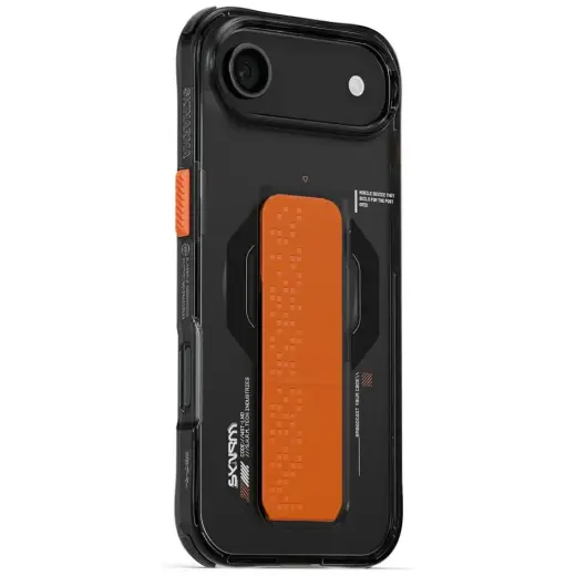 Skinarma Haxa Case for iPhone Air Magnetic Charging + Grip Stand Graphite