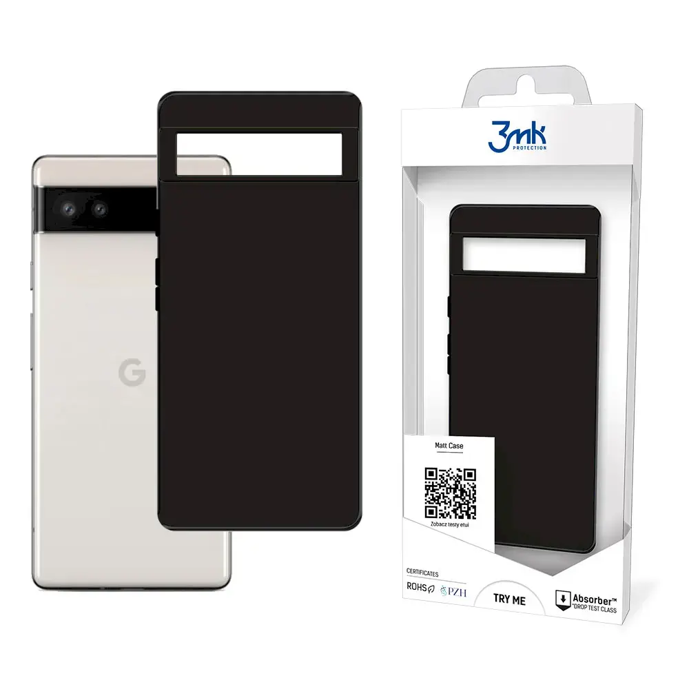Google Pixel 6A - 3mk Matt Case black