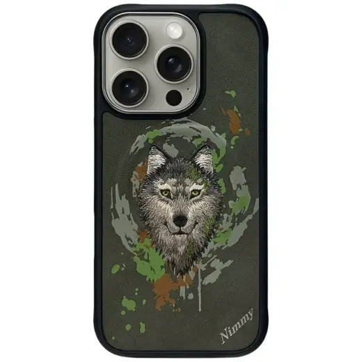 Etui Nimmy Wilk MagSafe do iPhone 16 Pro  ciemnoszary