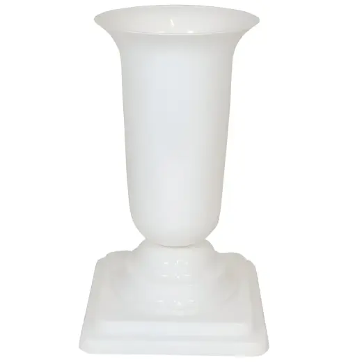 Flower pot-vase on saucer Dama, white