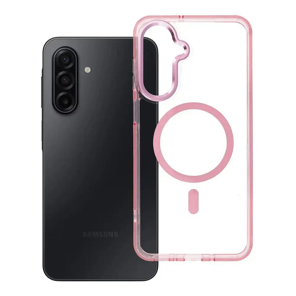 FRAME CLEAR HYBRID MAG maciņš ar MagSafe atbalstu telefonam Samsung Galaxy A17 4G (A175) rozā