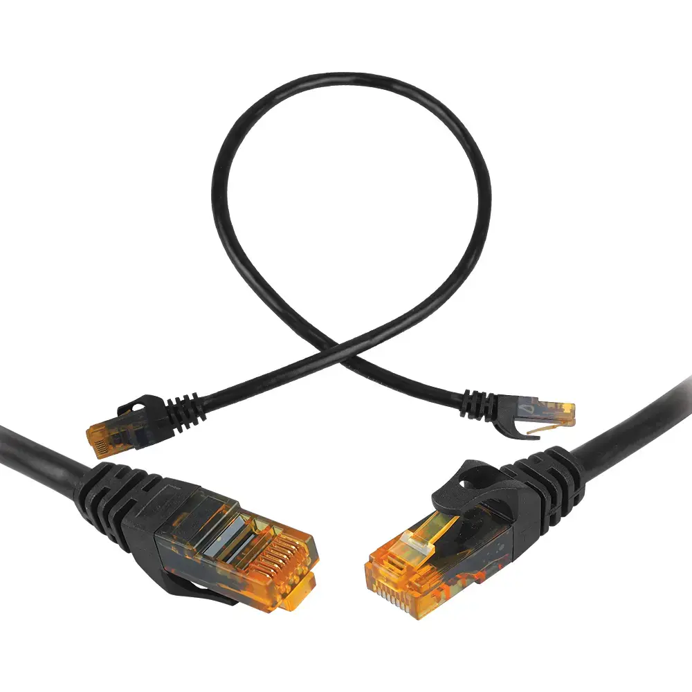 8P8C CAT6e UTP Connection network Cable (patchcord) 0.5m black