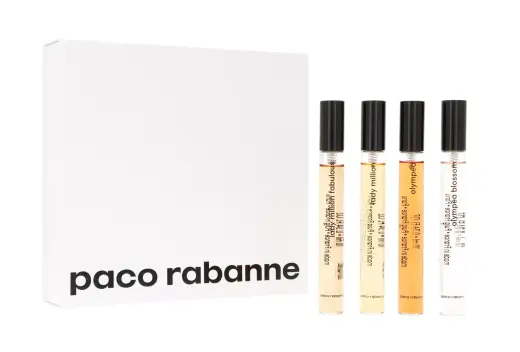 Set Paco Rabanne Miniatures Collection: Lady Million Edp 10ml + Olympea Edp 10ml + Lady Million Fabulous Intense Edp 10ml + Olympea Blossom Edp 10ml
