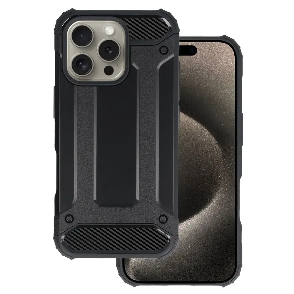 Armor Carbon Case for Iphone 16 Pro Black