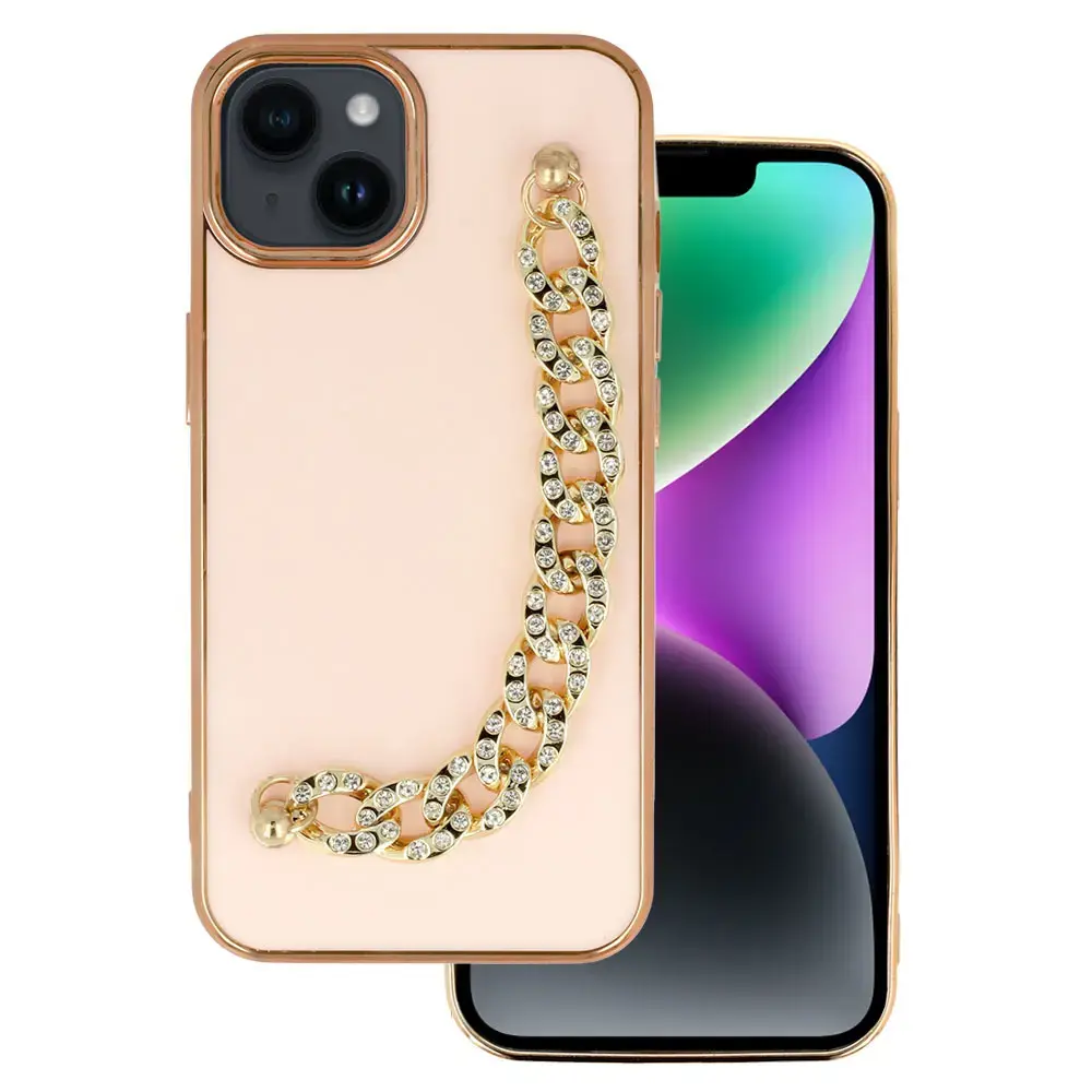 Trend maciņš telefonam iPhone 14 rozā (dizains 4)