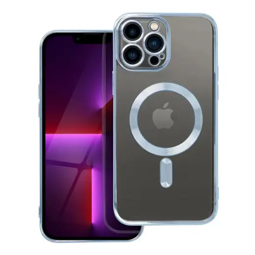 Electro Mag telefono dėklas su MagSafe palaikymu iPhone 13 Pro Max mėlynas