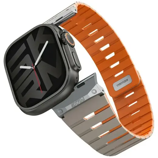 Skinarma Gemini viedpulksteņa siksniņa priekš Apple Watch (44/45/46/49 mm) | silikons | pelēka