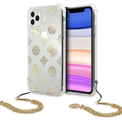 Guess GUHCN65KSPEGO iPhone 11 Pro Max 6,5" złoty|gold hardcase Peony Chain Collection