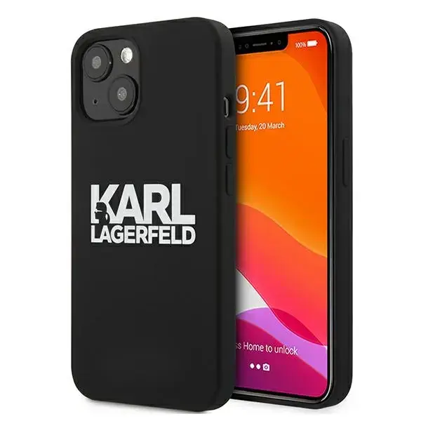 Karl Lagerfeld KLHCP13SSLKLRBK iPhone 13 mini 5,4" Silicone Stack Logo czarny|black