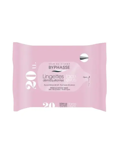 Byphasse, Byphasse, Cleansing Wipes, For Face, 20 pcs