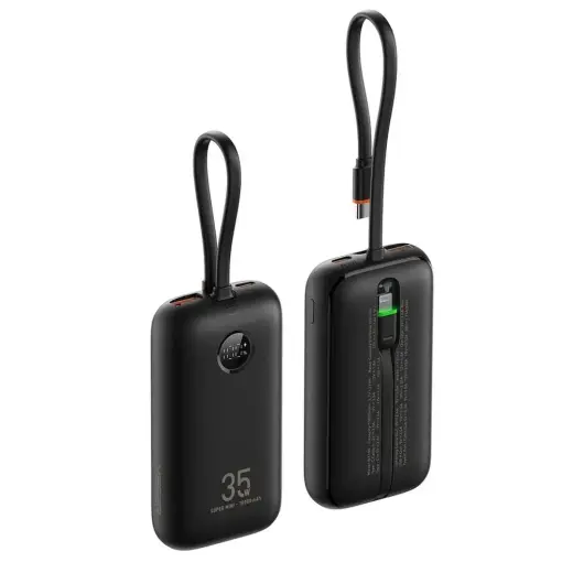 Veger K1 (W1188) PD QC3.0 väline akupank (powerbank) | 10 000 mAh | 35W | PD, QC | USB-C, Lightning | black